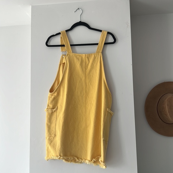 Yellow Jean Overall Skirt - Picture 2 of 4